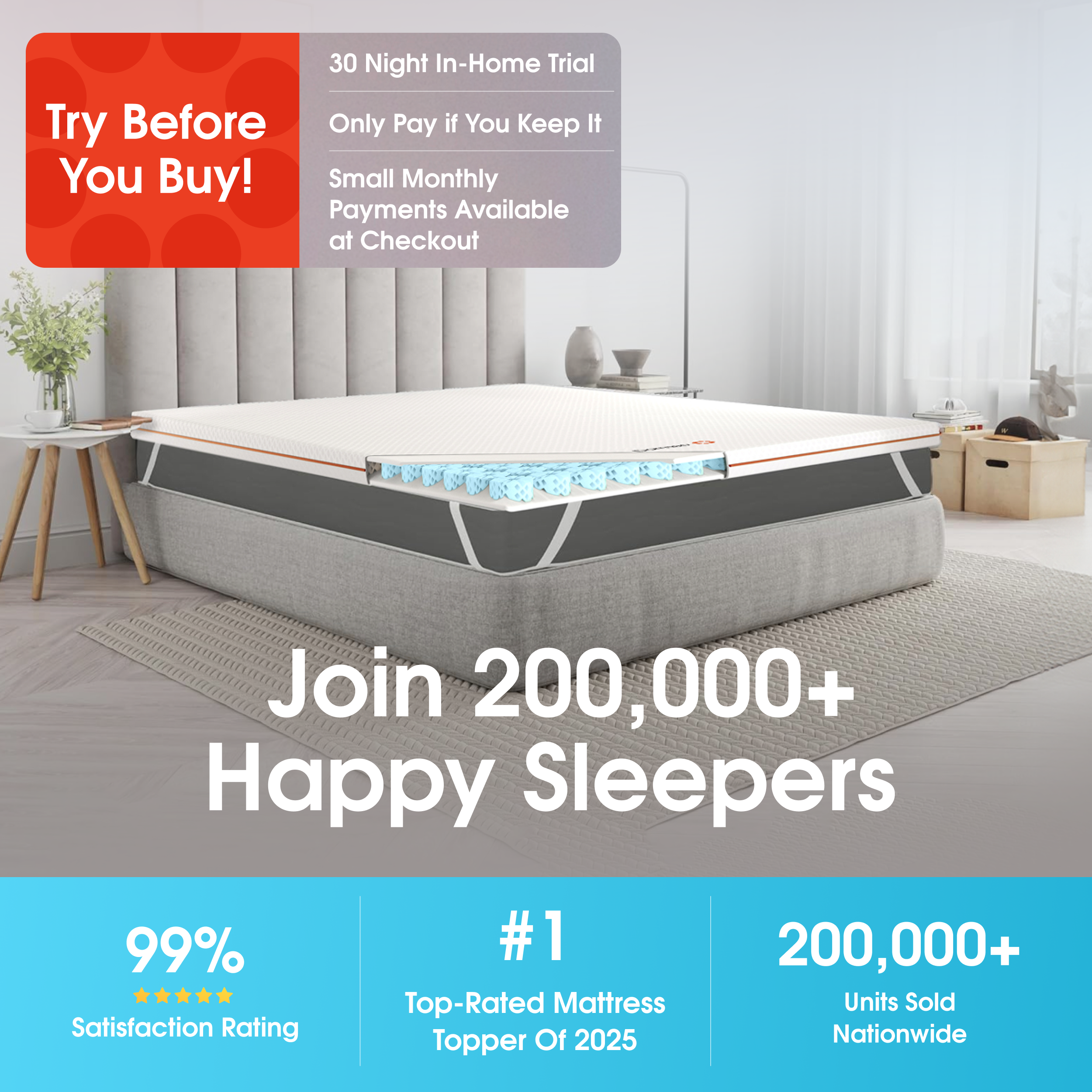 The Premium Mattress Topper by Dormeo® - Back to School Sale! - 30% Off Discount Applied